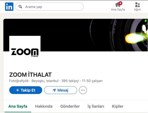 Güncellenen LinkedIn Zoom İthalat sayfamızı takip etmeyi unutmayın 