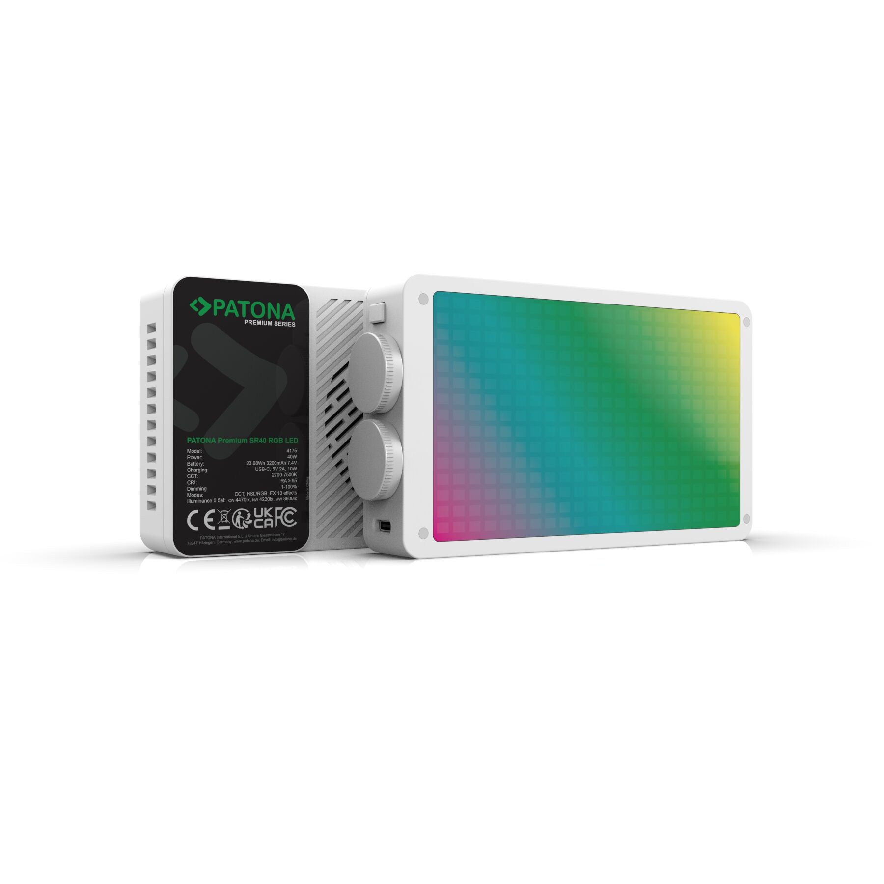 Patona PATONA Premium SR40 RGB LEDKompakt, Güçlü ve Renkli Işık Kontrolü Görsel 2