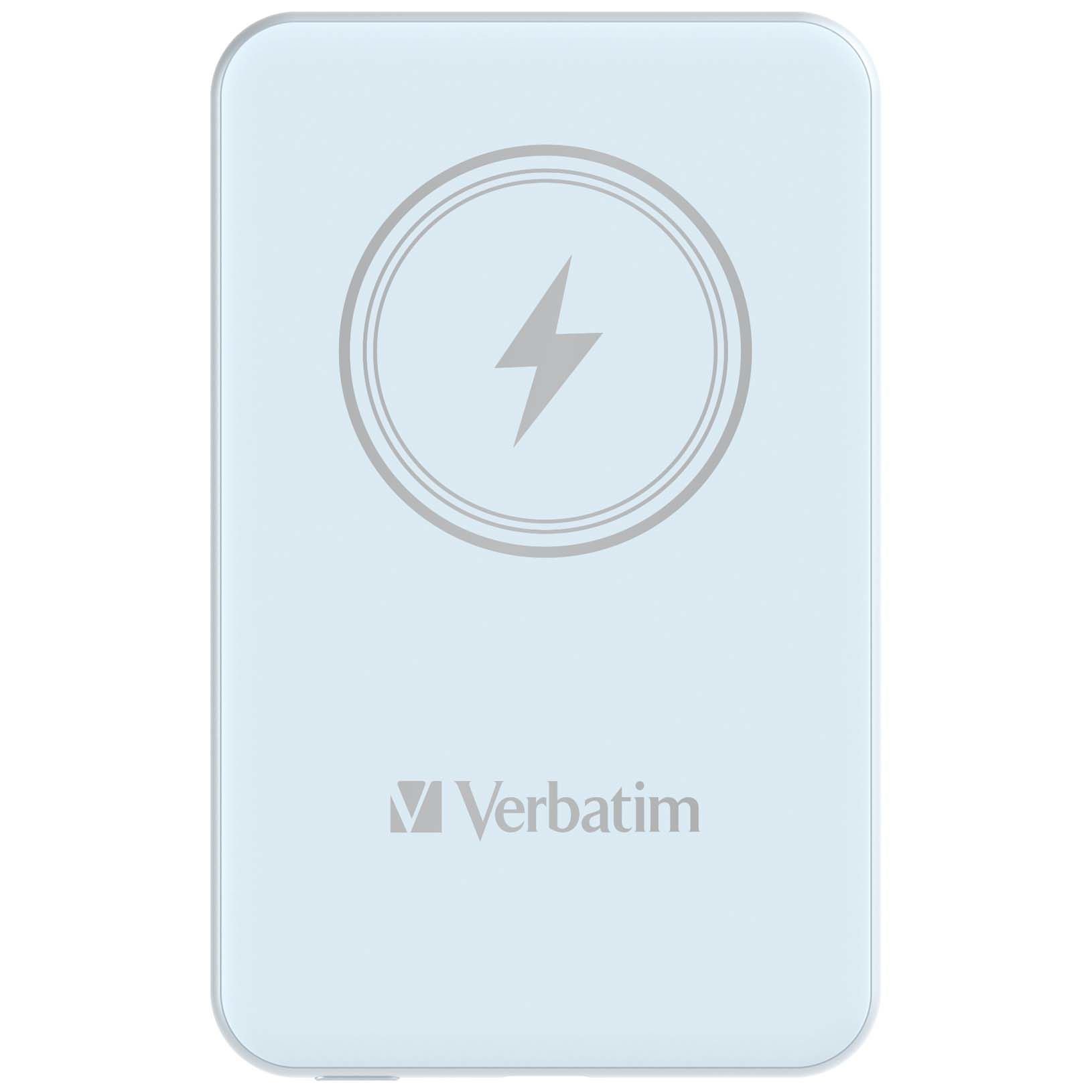 Verbatim 5000 Mah Manyetik Kablosuz (Magsafe) 15W Powerbank  20W PD Mavi Renk Kablo Dahil-(32242)