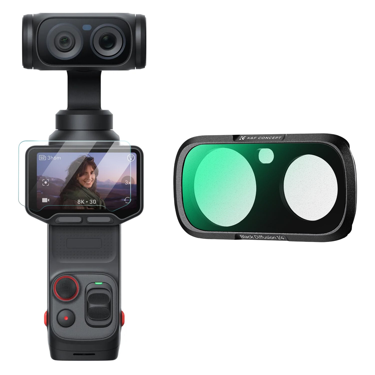 K&F Concept Insta360 Luna Ultra İçin Black Mist 1/4 Filtre