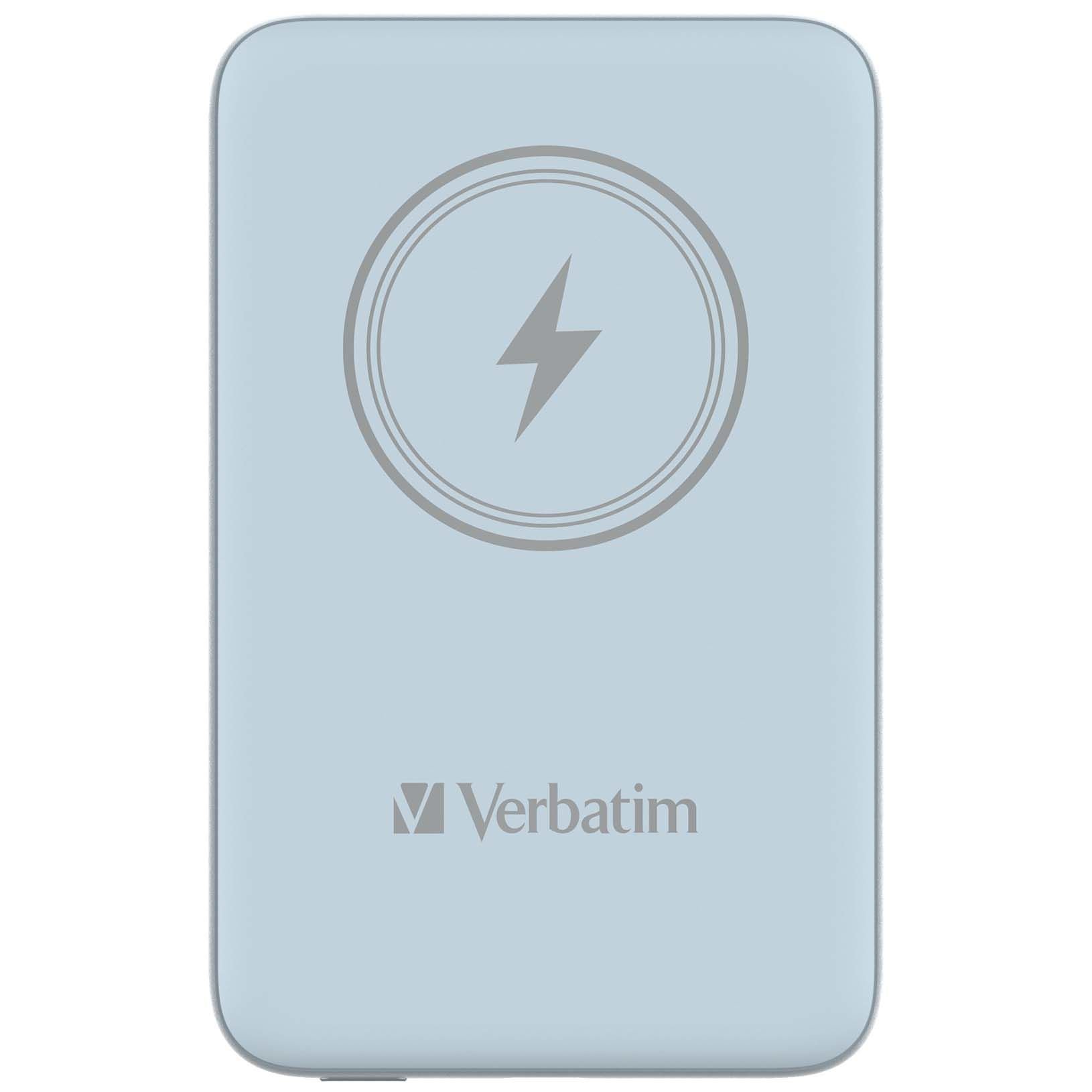 Verbatim 10000 Mah Manyetik Kablosuz (Magsafe) 15W Powerbank 20 W PD Mavi Renk Kablo Dahil-(32247)