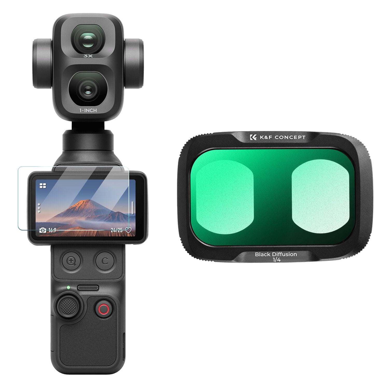 K&F Concept Dji Osmo Pocket 4P İçin Black Mist 1/4 Filtre (Plastik)