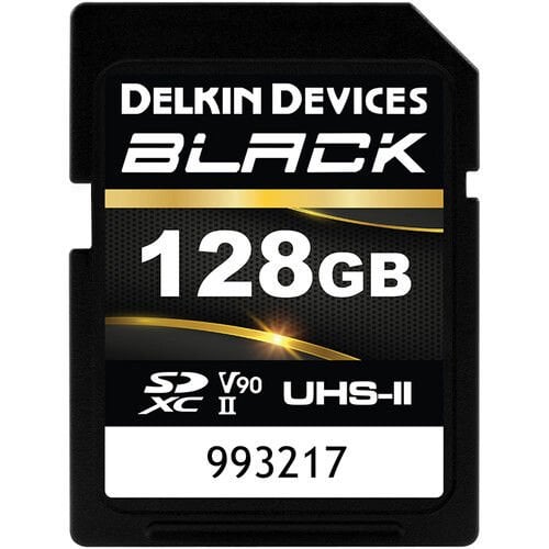 Delkin 128GB SD UHS-II U3 V90  Black Hafıza Kartı