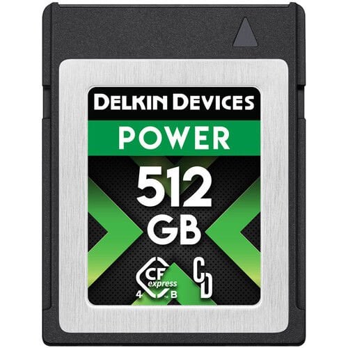 Delkin 512GB CF Express Type B 4.0 Power Hafıza Kartı (Okuma:1780 - Yazma:1700)