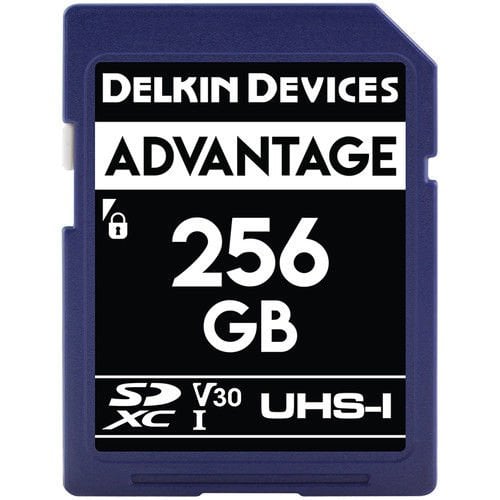 Delkin 256GB SD Uhs-I V30 Advantage Hafıza Kartı