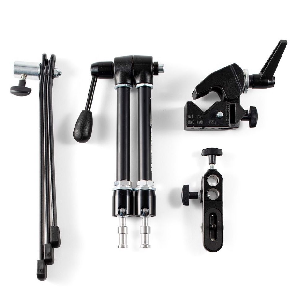 Manfrotto 143 Magic Arm Kit - Kol,Klemp,Kamera Adaptörü ve Kısa