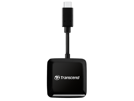 Transcend Kart Okuyucu SD ve MicroSD USB 3.2 TYPE C Siyah