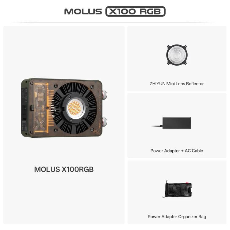 Zhiyun Molus X100 RGB 100W COB Taşınabilir  LED Işık