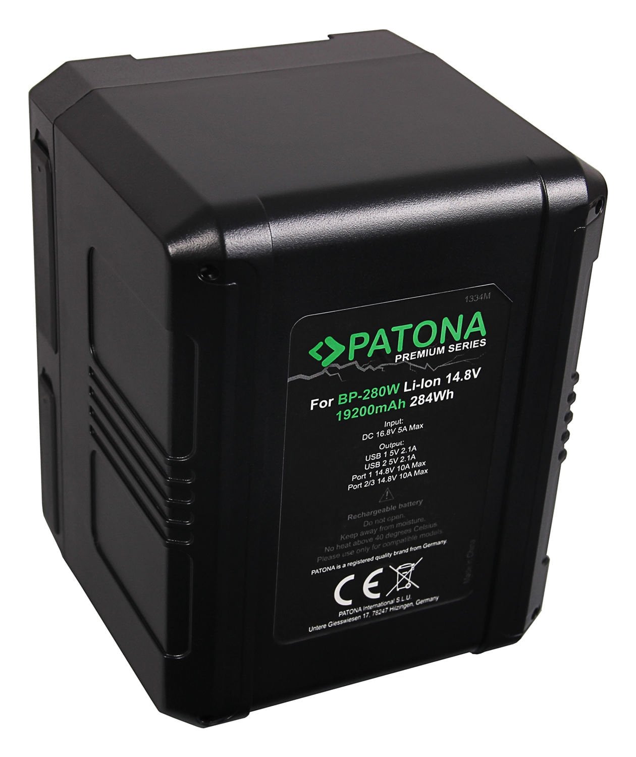 Patona 1334 Premium Battery  V-Mount 284Wh