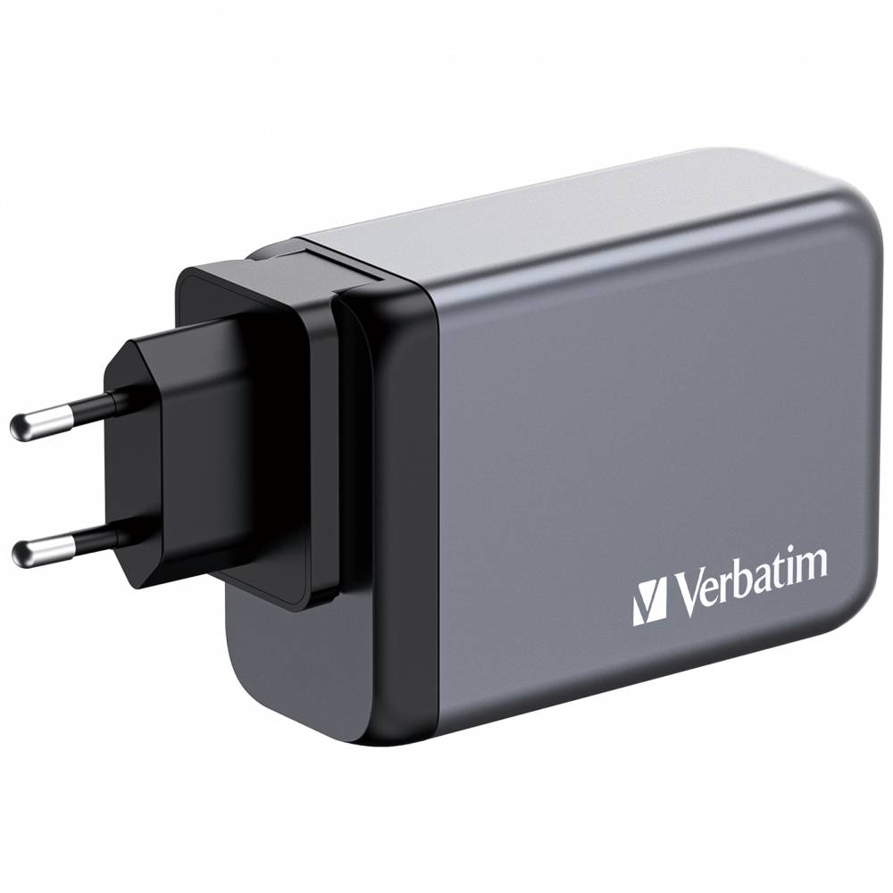 Verbatim 240 W GAN Hızlı Şarj 4 Bağlantı Noktalı 1x Usb-C® PD 140W/1x Usb-C® PD 100W/1x Usb-C® PD 65W / 1x Usb-A QC 3.0(32205)