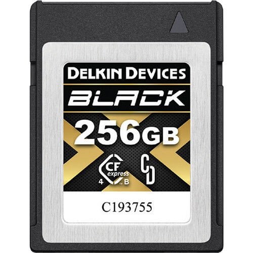 Delkin 256GB CF Express Type B 4.0  Black Hafıza Kartı (Okuma:3530 - Yazma:3250)