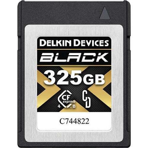 Delkin 325GB CF Express Type B 4.0 Black Hafıza Kartı (Okuma:3530 - Yazma:3250)