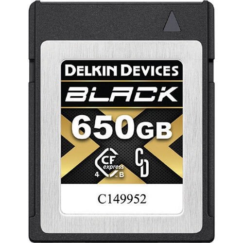 Delkin 650GB CF Express Type B 650GB 4.0 Black Hafıza Kartı (Okuma:3530 - Yazma:3250)