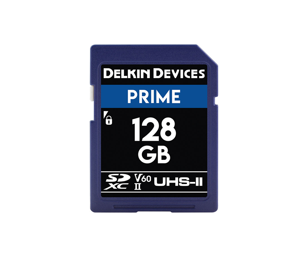 Delkin 128GB SD UHS-II 1900X V60 Prime Hafıza Kartı (Okuma:280 - Yazma:150)